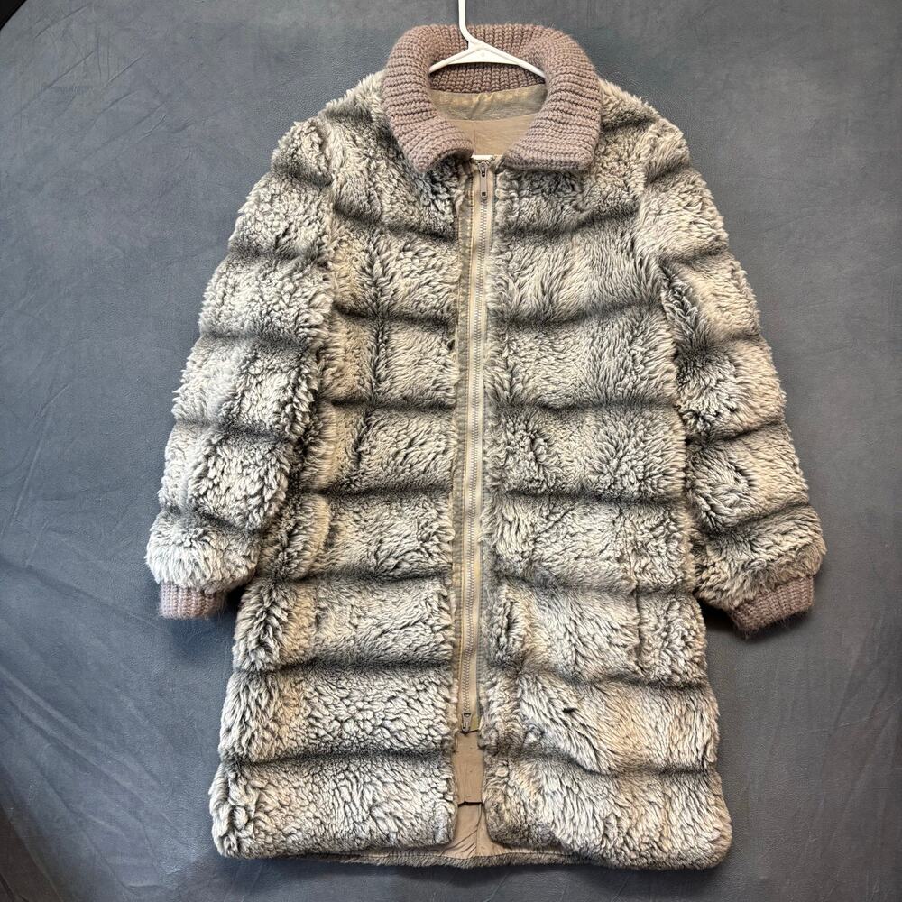 Sears Fashion Faux Fur Jacket Mob Wife Gangster Runway Old Money Luxury Timeless